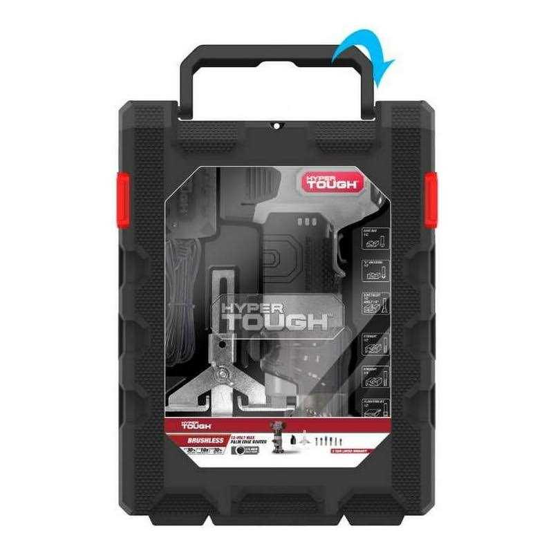Hyper Tough 12V Max* Brushless Palm Edge Router with 1.5Ah Battery and ...