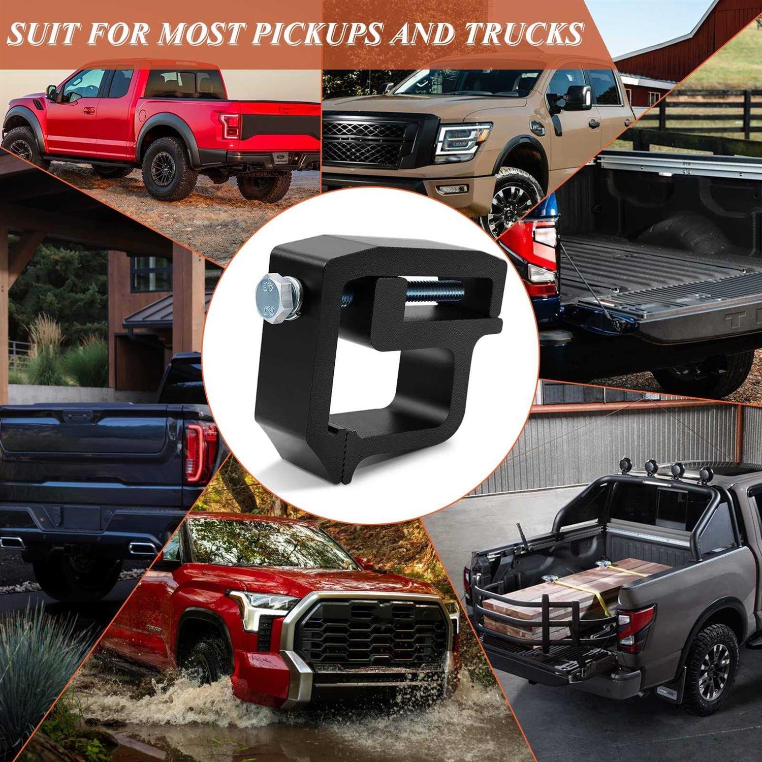 MOTAFAR 4 PcS Mounting clamps Ladder Rack clamps Truck cap Topper ...