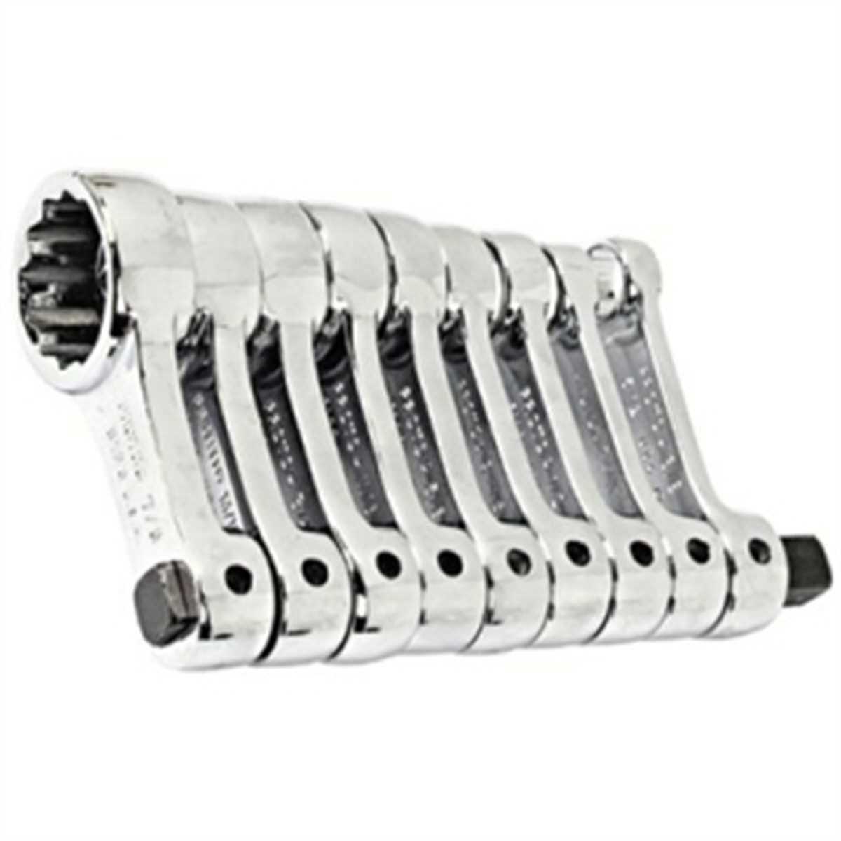 9-Piece Torque Adapter Set - 3/8-Inch Drive 12-Point Box End For Hard To Reach Places