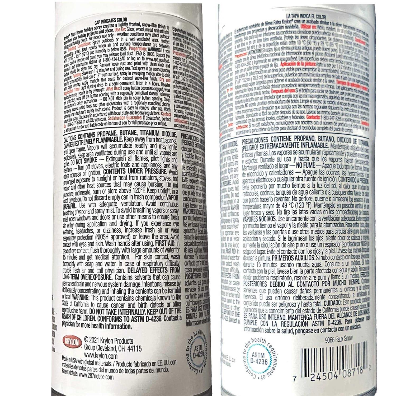 Alternative view of Krylon Matte Faux Snow White Spray Paint