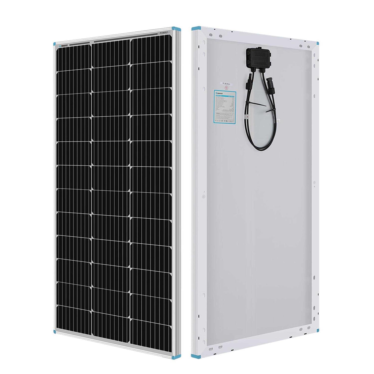 Renogy 12 Volt Solar Panel 100 Watt High-Efficiency Monocrystalline Mo