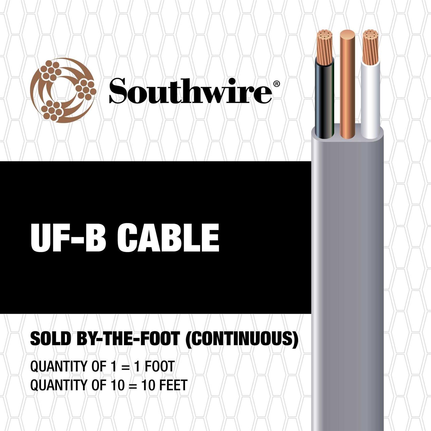 Alternative view of Southwire 500 ft. 8/2 Type UF-B WG Underground Feeder Cable Gray