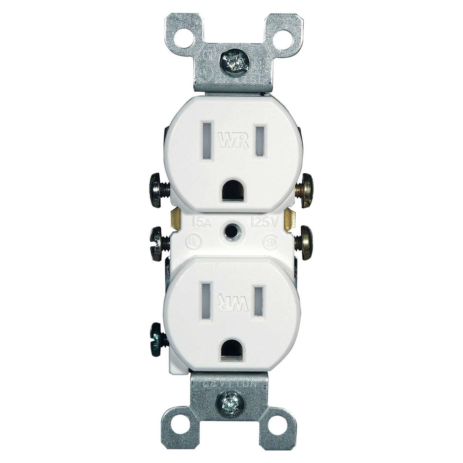 Leviton Weather Resistant Duplex Receptacle W5320-T0W