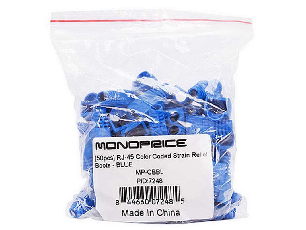 thumbnail image 2 of Monoprice 7249 RJ45 Strain Relief Boots, 50 Pcs/Pack, Black 2 of 14