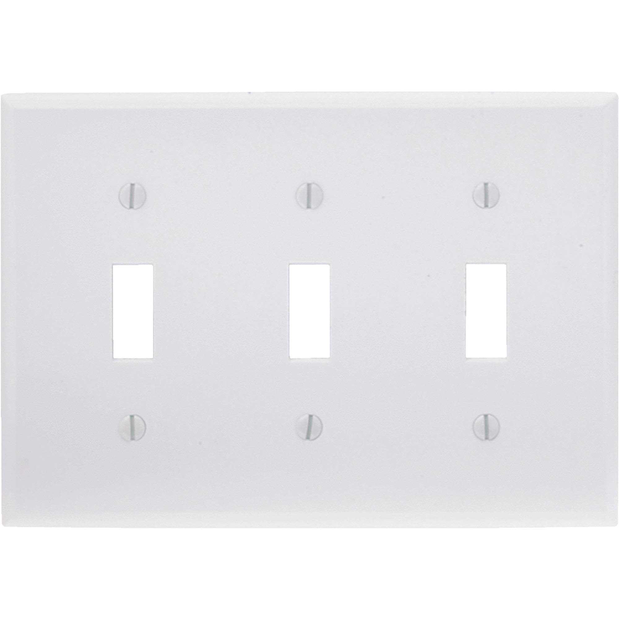 Leviton White 3-Gang Toggle Wall Plate 88011