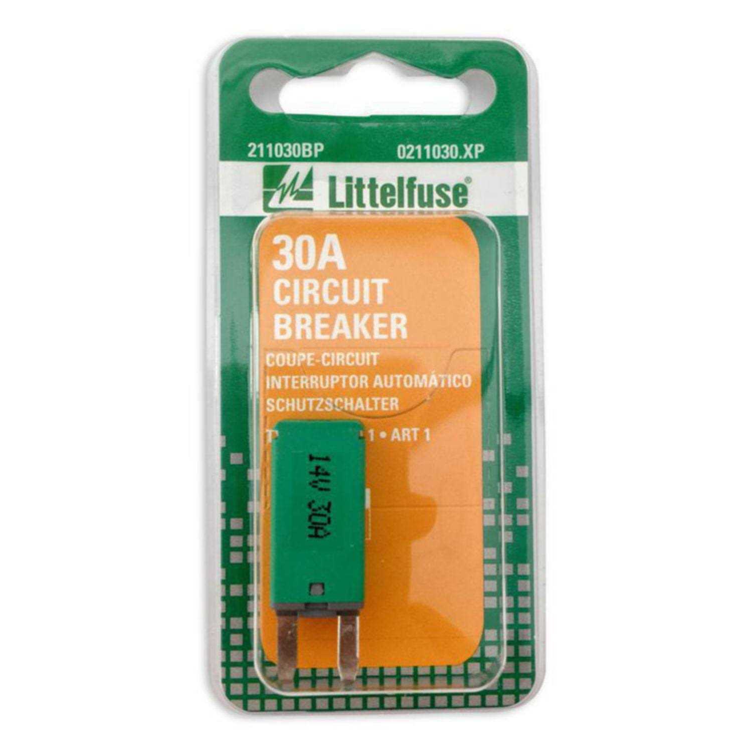 Alternative view of Littelfuse 0211030.XP 30 Amp Mini Type I Circuit Breaker
