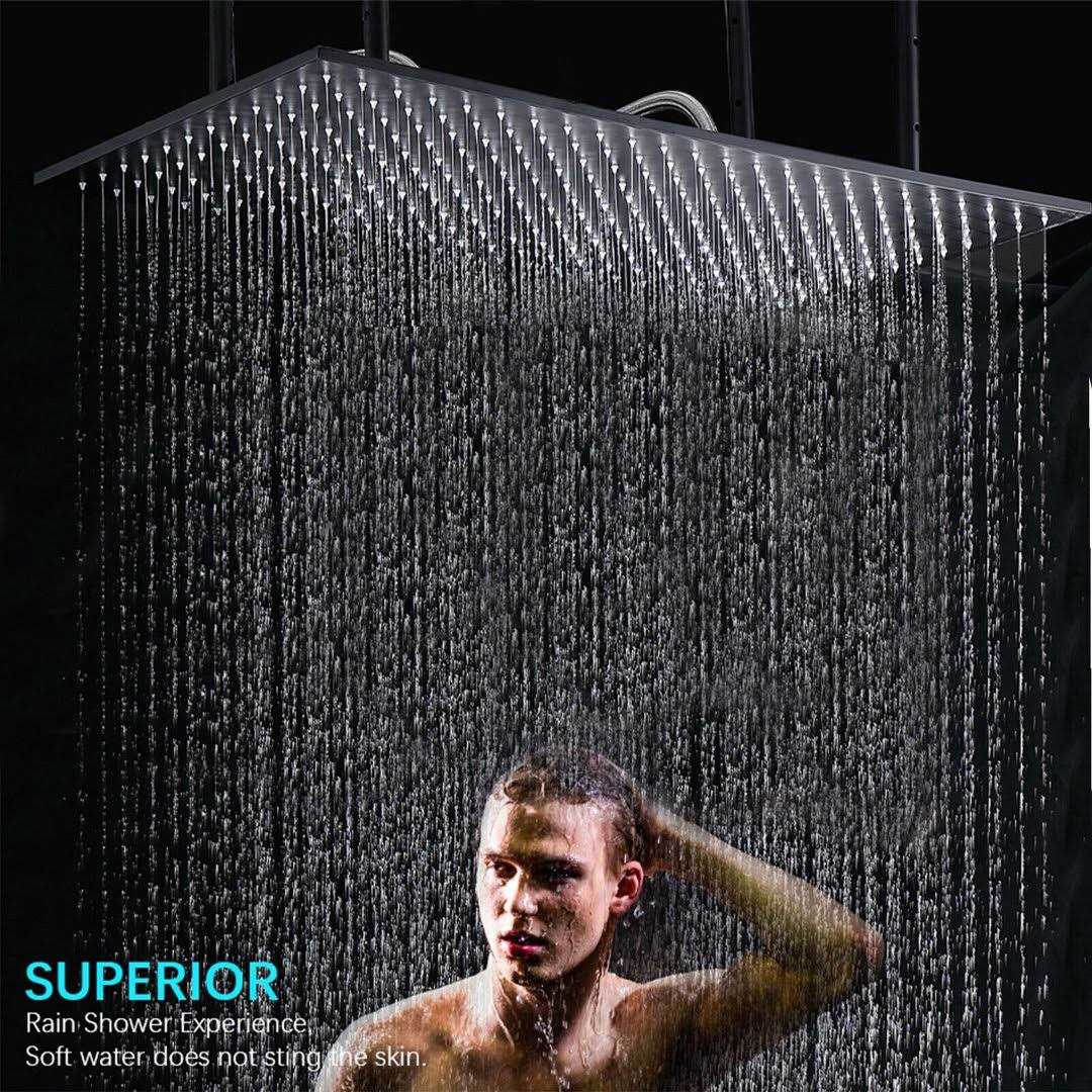 Alternative view of Senlesen 310-PH4080HS Rain Fixed Shower Head 2.5 GPM GPM with Self-Cleaning