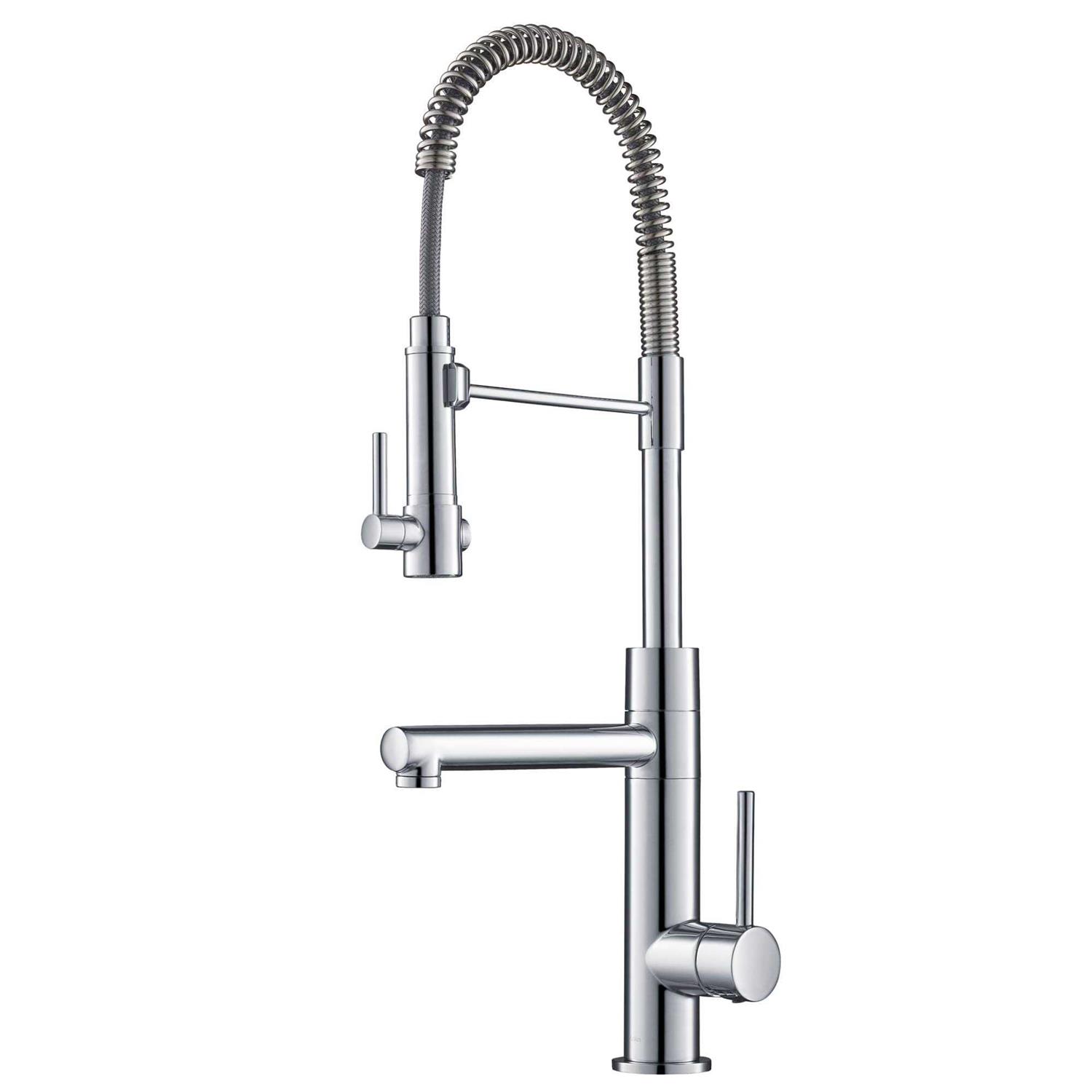 Kraus Artec Pro 2-Function Commercial Style Pre-Rinse Kitchen Faucet with Pull-Down Spring Spout & Pot Filler KPF-1603
