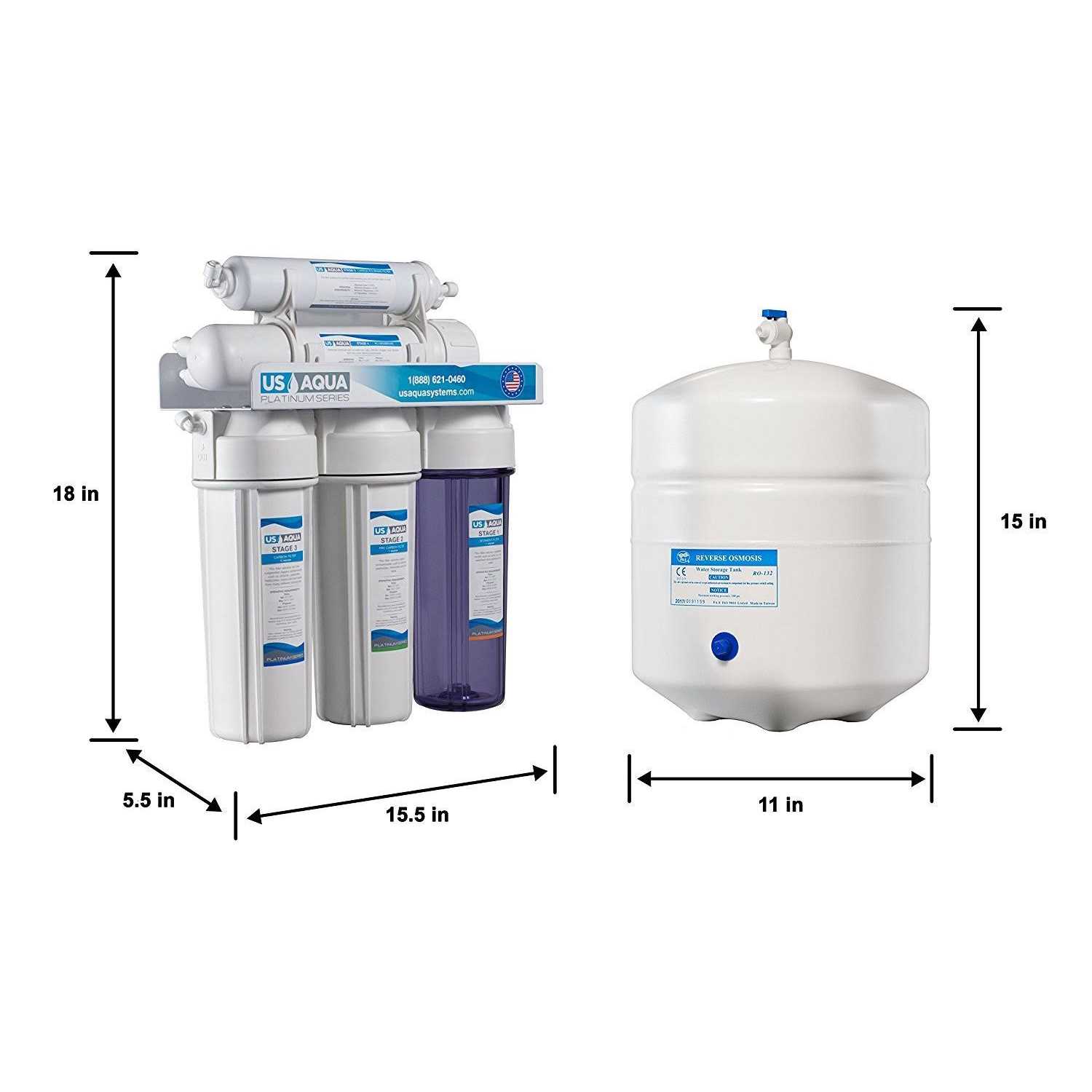 Alternative view of nu Aqua 5-Stage under sink Reverse Osmosis Water filter System