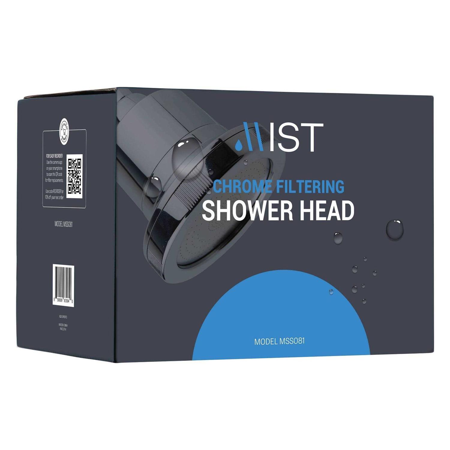 Alternative view of Mist Chrome Shower Head with Replaceable Filter 15 Stage Filtration MSS081
