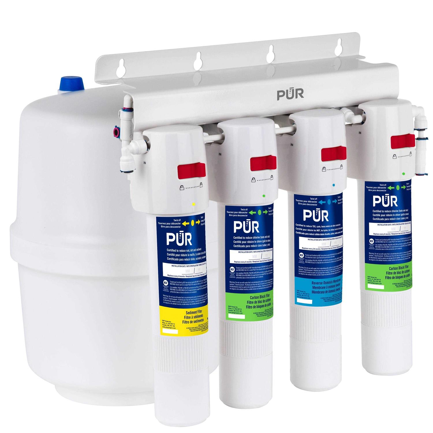 PUR 4-Stage Under Sink Quick-Connect Reverse Osmosis Water Filtration System PQC4RO