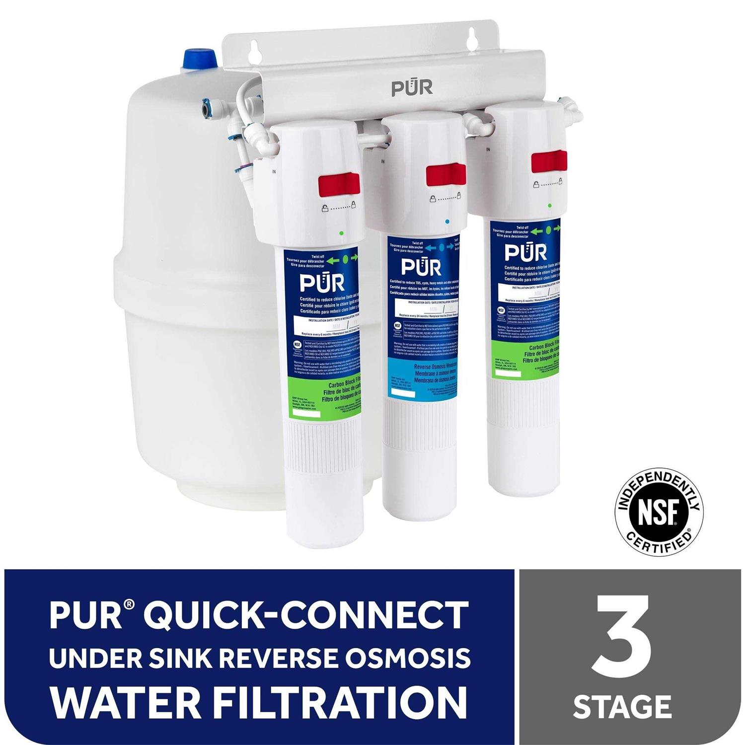 Alternative view of PUR 3-Stage Under Sink Quick-Connect Reverse Osmosis Water Filtration System PQC3RO