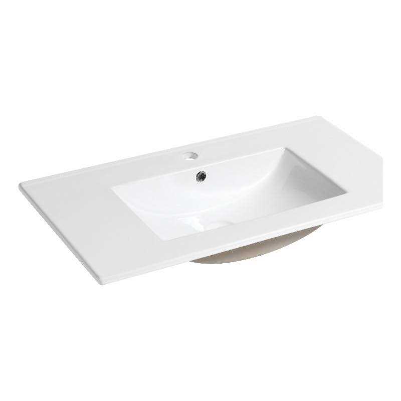 Alternative view of Saint Birch Ceramic Single Bathroom Vanity Top With Sink 1 Hole