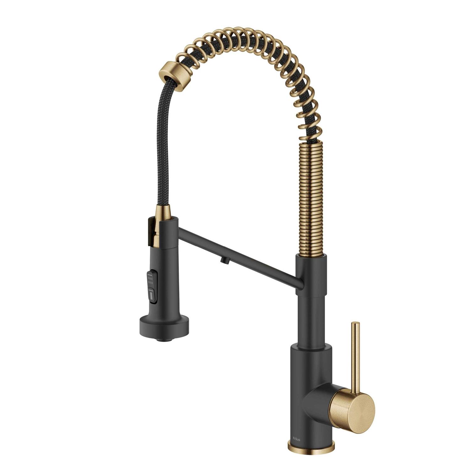 Kraus Bolden 2-in-1 Commercial Style Pull-Down Single Handle Water Filter Kitchen Faucet for Water Filtration System