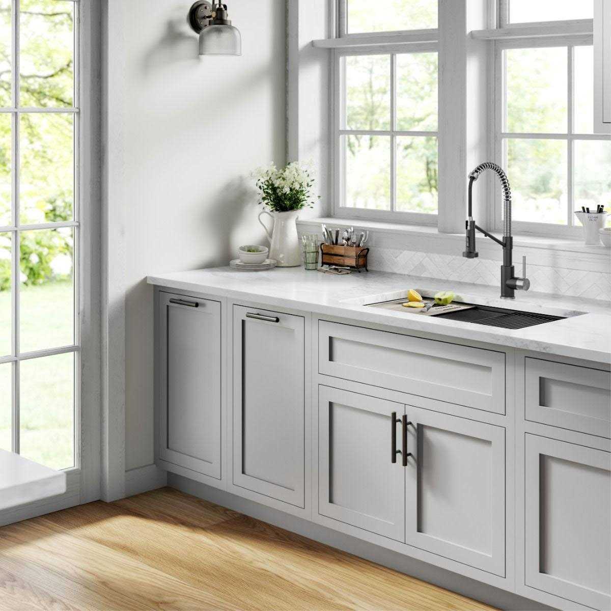 Alternative view of Kraus Bolden 2-in-1 Commercial Style Pull-Down Single Handle Water Filter Kitchen Faucet for Water Filtration System