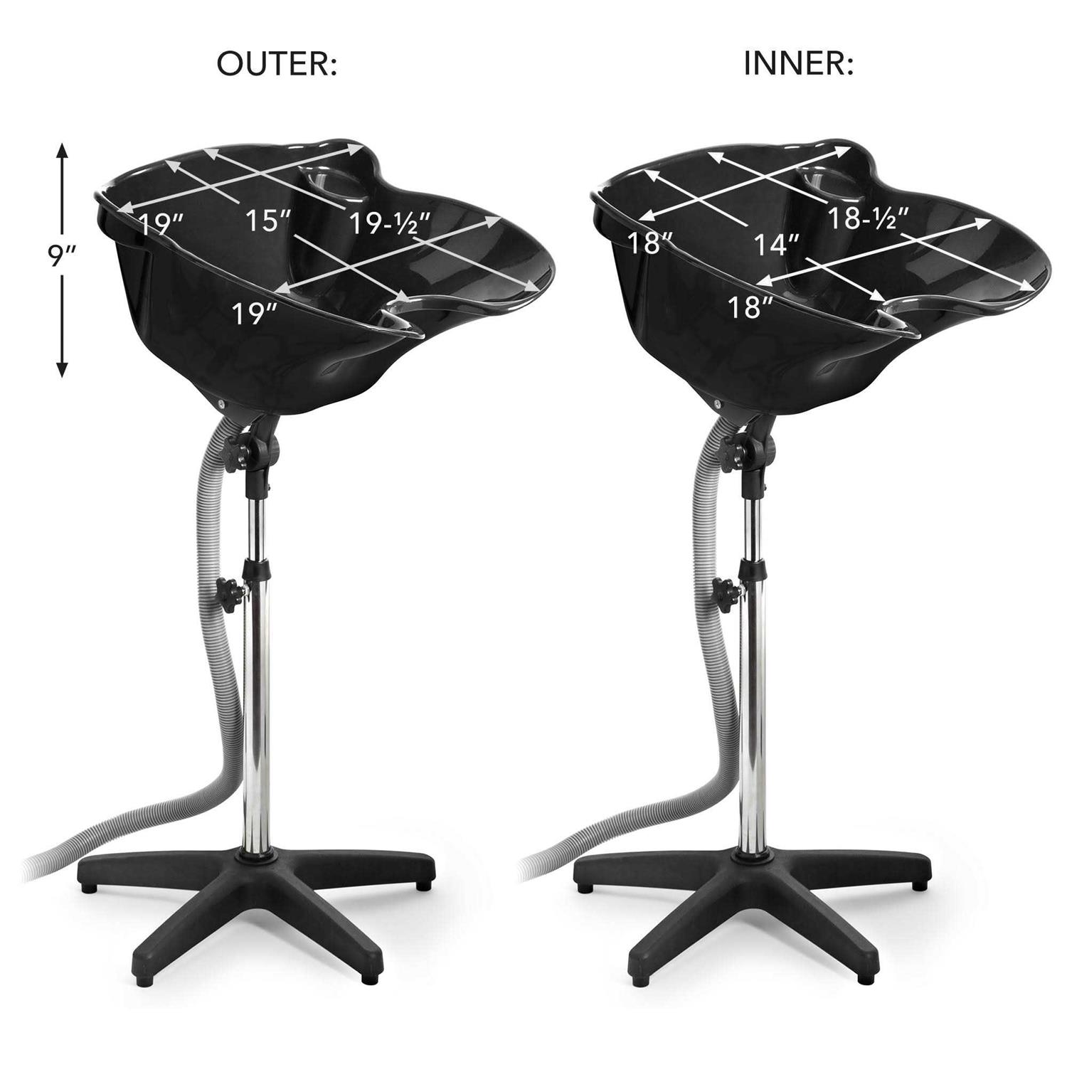 Alternative view of Saloniture Portable Salon Deep Basin Shampoo Sink with Drain