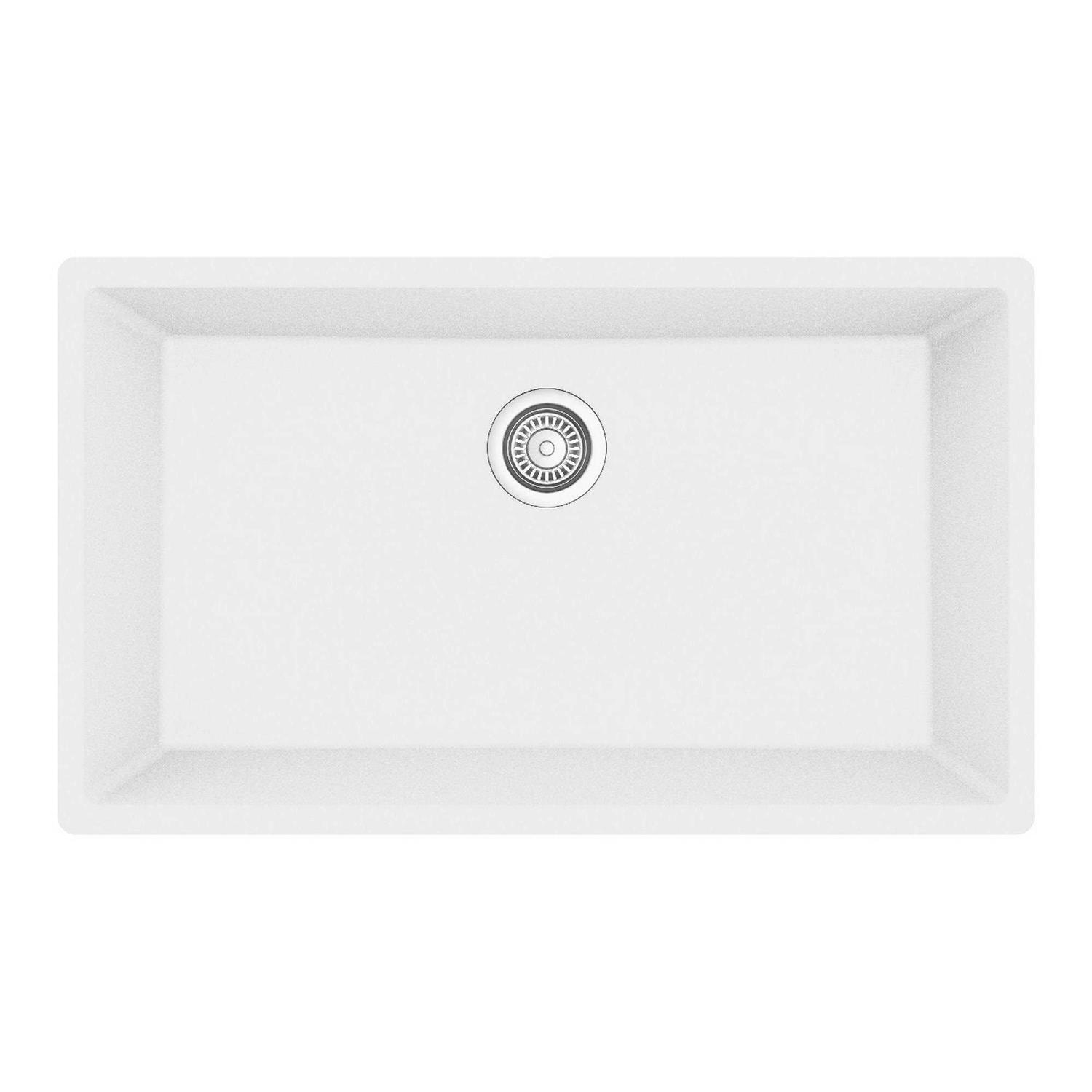 Karran QU 812 Quartz 32.5 in. Large Single Bowl Undermount Kitchen Sink QU-812