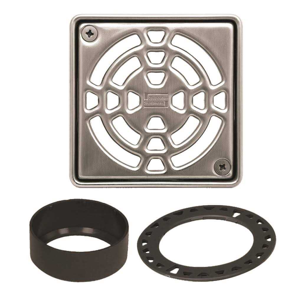 Alternative view of Schluter Kerdi-Drain 4 in. Stainless Steel Grate