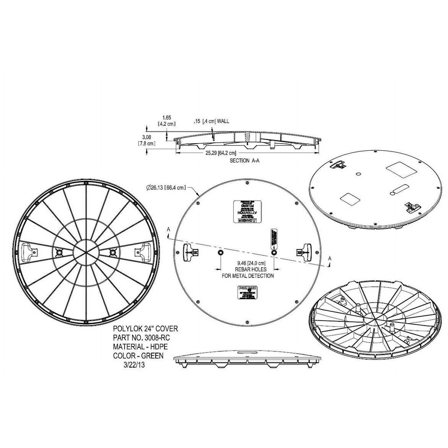 Alternative view of Polylok 20 Septic Tank Cover/Lid