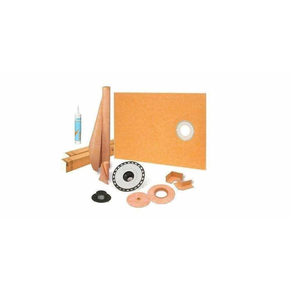 Schluter Kerdi 38 x 60 Offset Shower Kit with 2 Flange and Joint Sealant