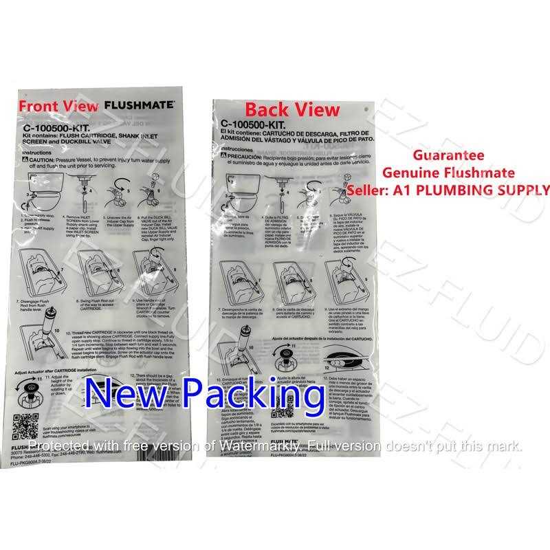 Alternative view of EZ-FLUID Replacement for Sloan C-100500-K Flushmate Cartridge/PowerFlush Toilet Piston Cartridge Parts with for Use with 500