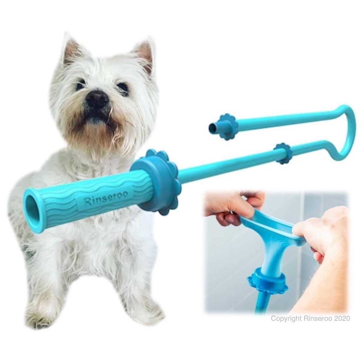 Rinseroo Slip-on Dog Wash Hose Attachment. Pet Bather for Showerhead and Sink