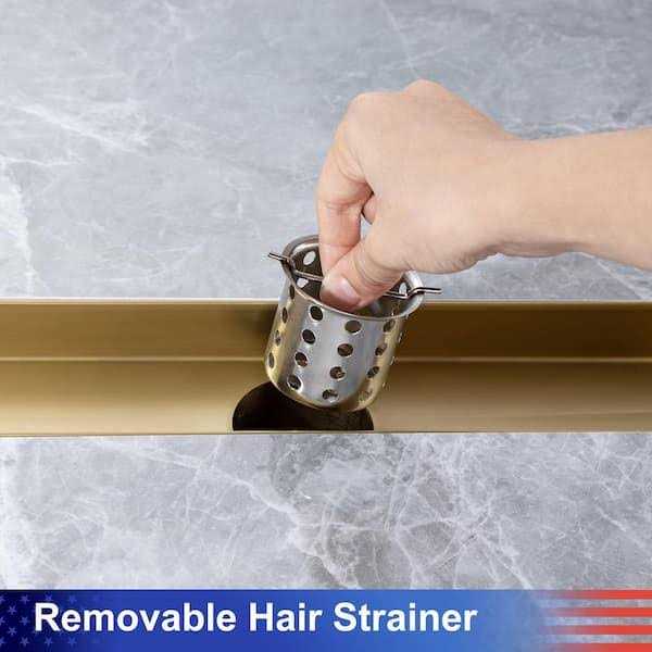 Alternative view of RAINLEX 24 in. Stainless Steel Linear Shower Drain with Tile-in Cover