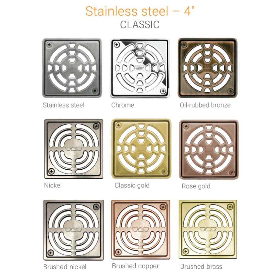 Alternative view of Schluter Kerdi Drain Grate Gold