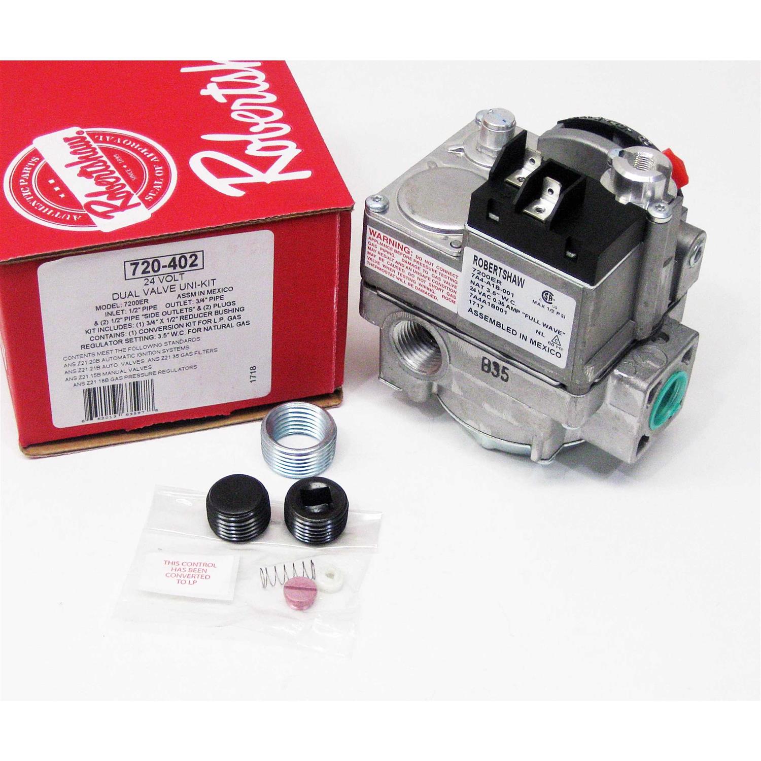 Alternative view of Robertshaw 720-402 Gas Valve