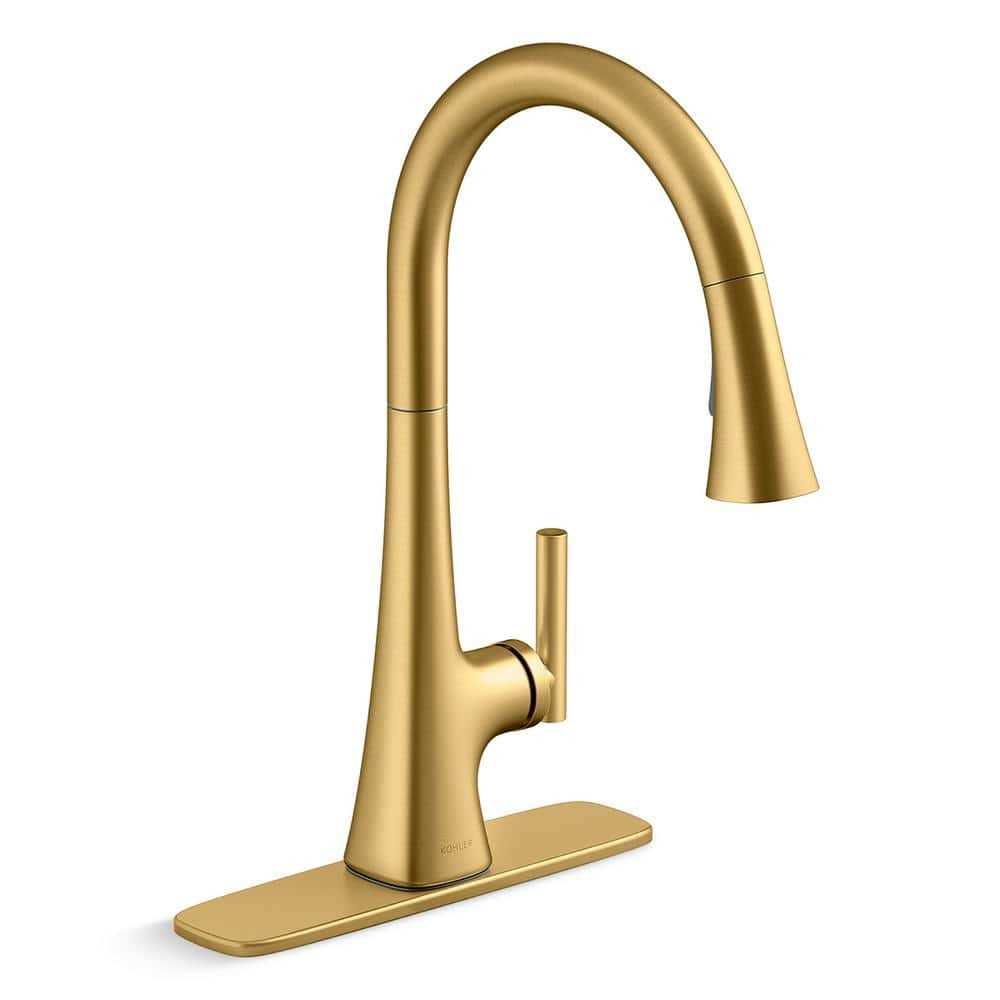 KOHLER Conti Single Handle Pull Down Sprayer Kitchen Faucet