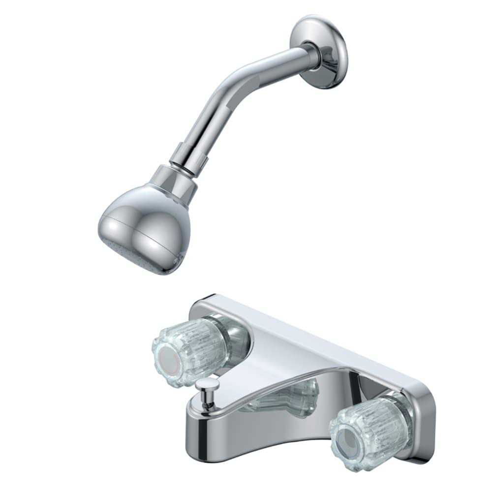 Project Source Chrome 2-Handle Bathtub and Shower Faucet with Valve F201E510CP