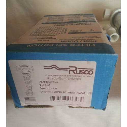 Alternative view of Rusco 1-60SS-F Stainless Steel Screen Spin-Down Filter System