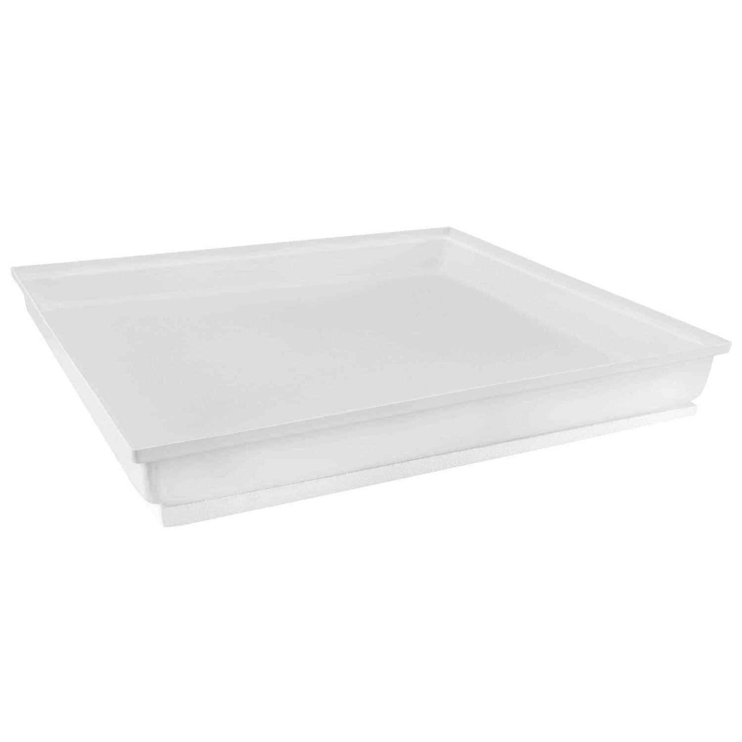 RecPro® RV Shower Pan 27 x 24 x 4 Corner Drain in White