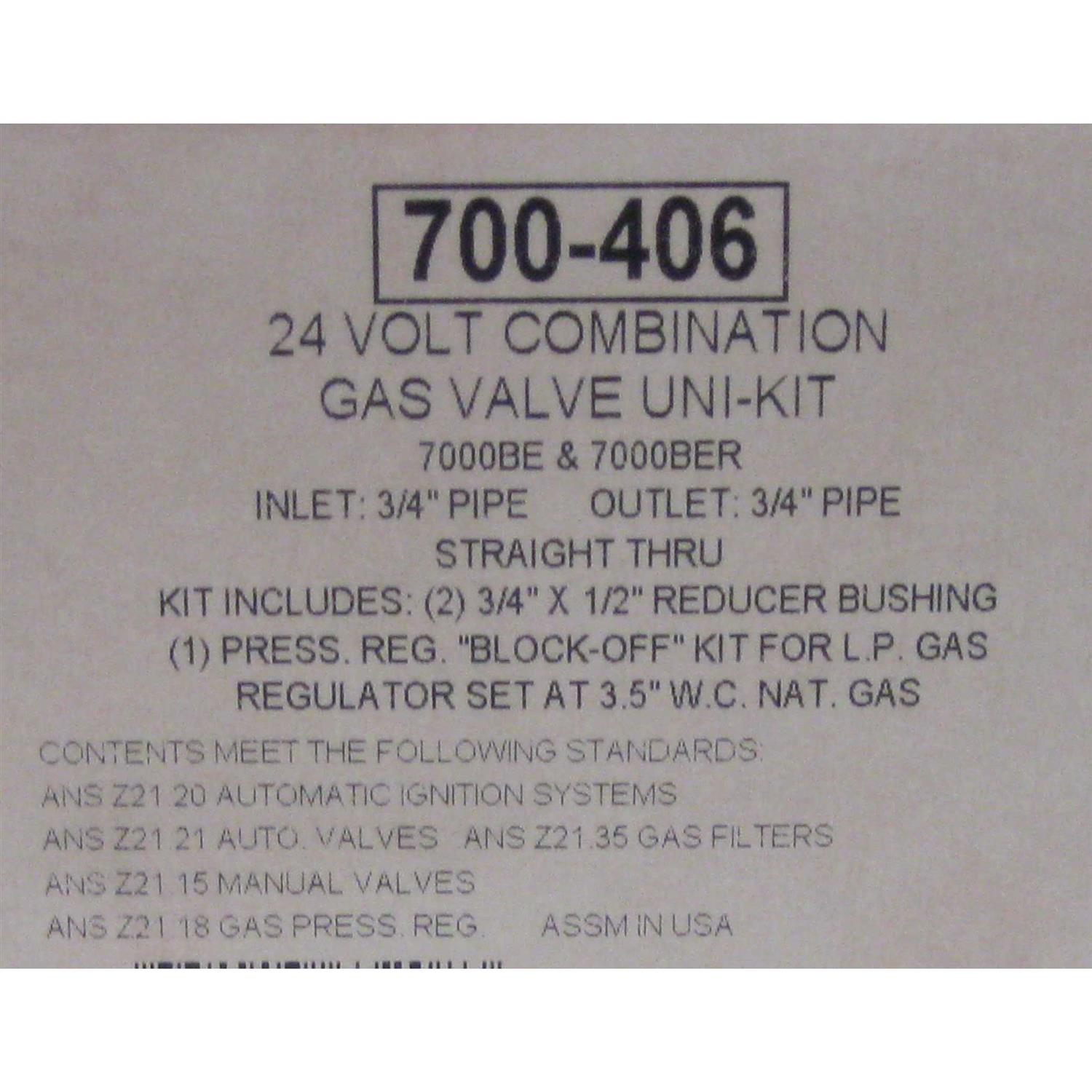 Alternative view of Robertshaw 700-406 Gas Valve