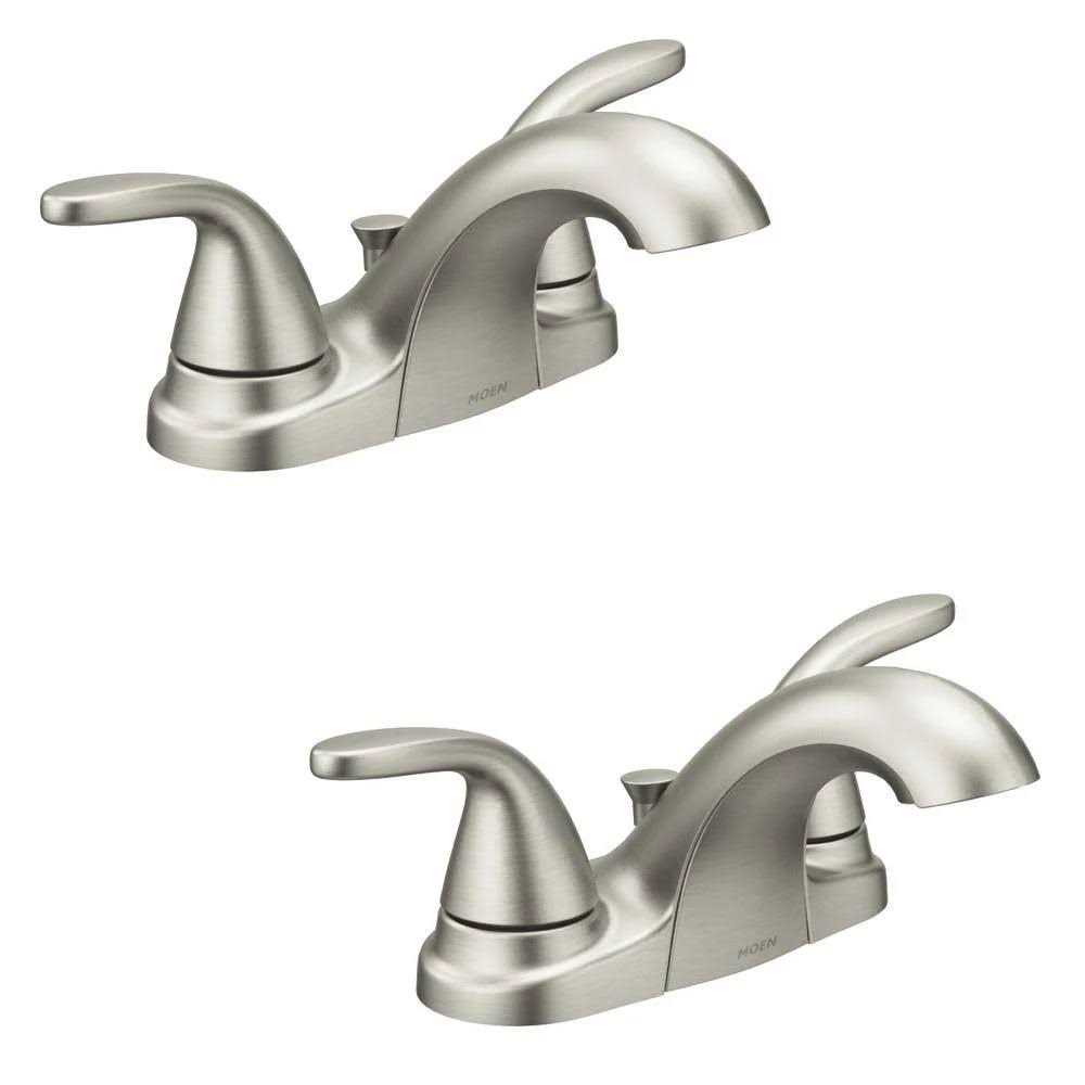 Moen Adler Bathroom Faucet 4 Brushed Nickel Two Handle