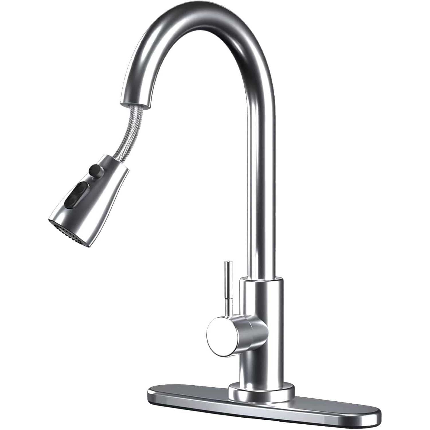 RBSTOSTO Kitchen-Faucets,Kitchen Faucet with Pull Down Sprayer-Out Kitchen Sink Offers Efficient Cleaning for -with Deck Plate