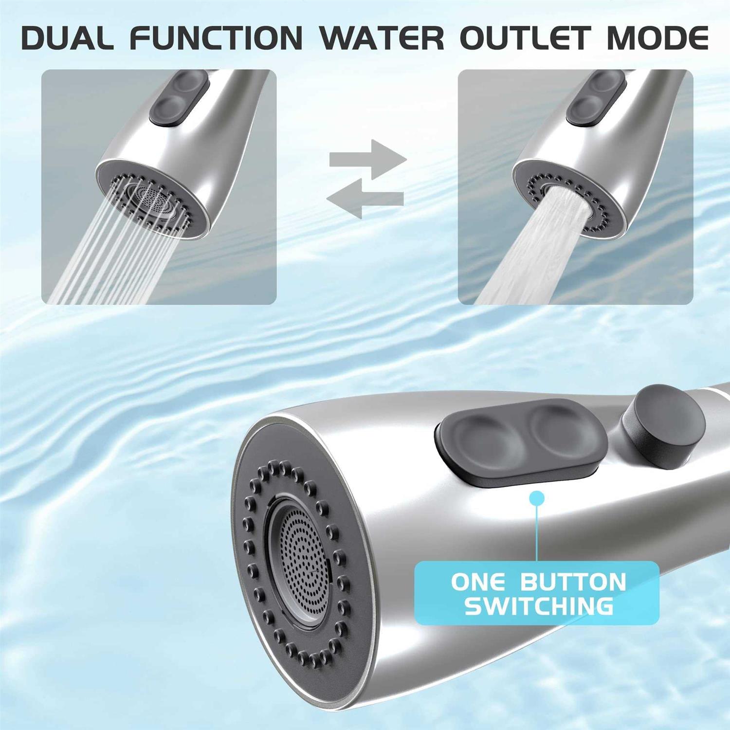 Alternative view of RBSTOSTO Kitchen-Faucets,Kitchen Faucet with Pull Down Sprayer-Out Kitchen Sink Offers Efficient Cleaning for -with Deck Plate