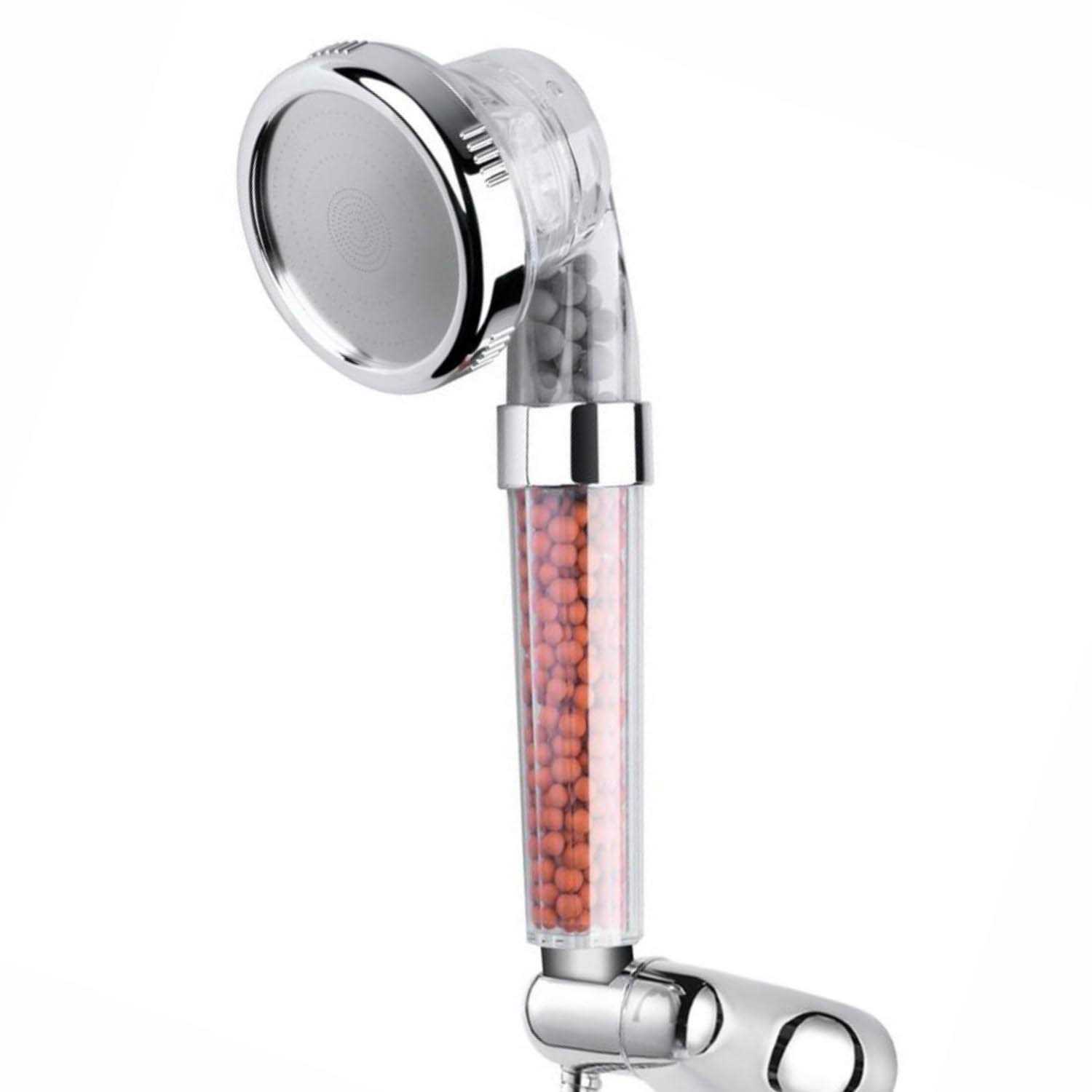 Filtered Shower Head with Handled by MineralStream High Pressure Water Saving Showerhead with Filter Beads for Hard Water with Rainfall