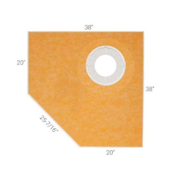 Alternative view of Schluter Kerdi-Shower-TT 38 x 38 Neo-Angle Shower Tray