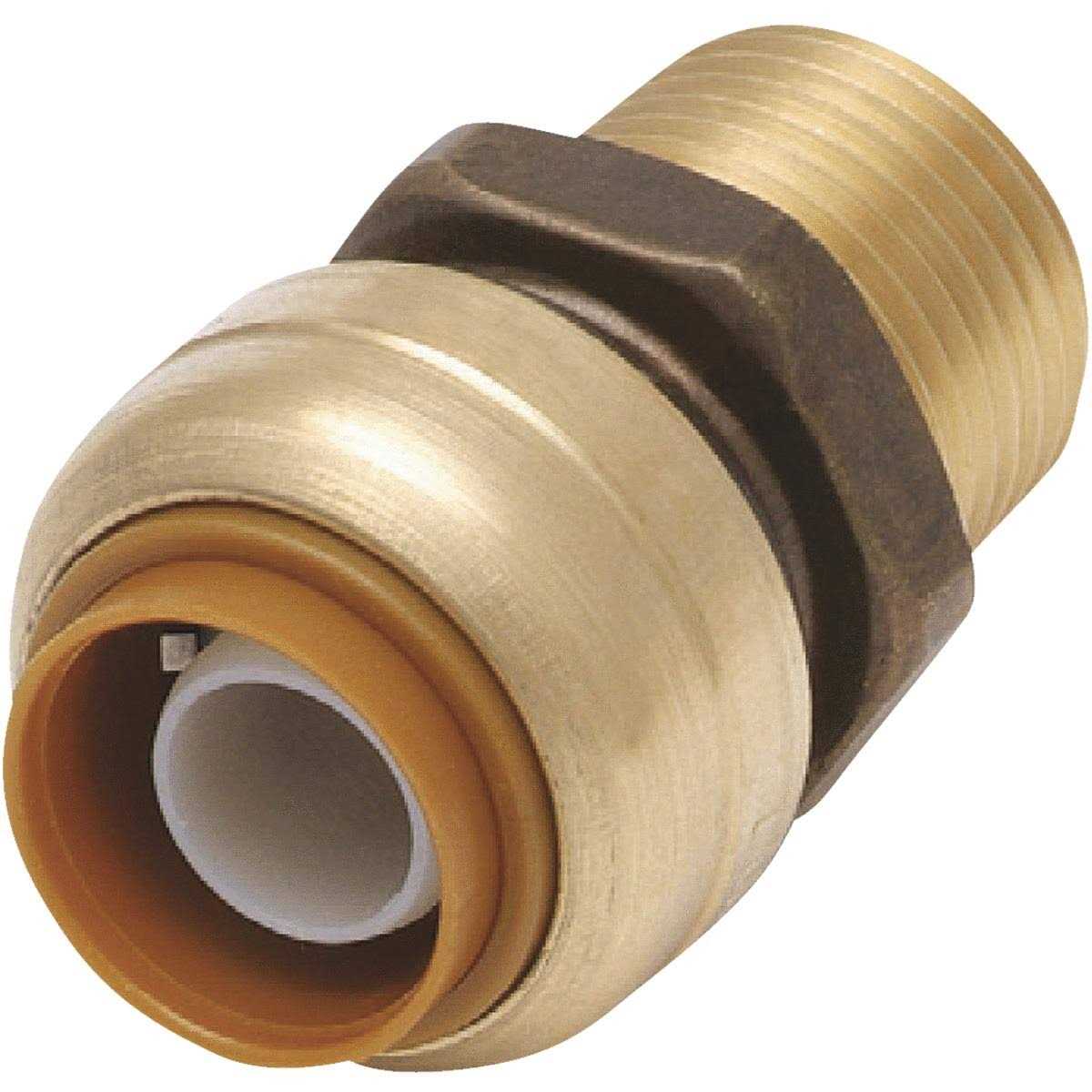 SharkBite 0.5 Brass Push-Fit and MNPT Adapter