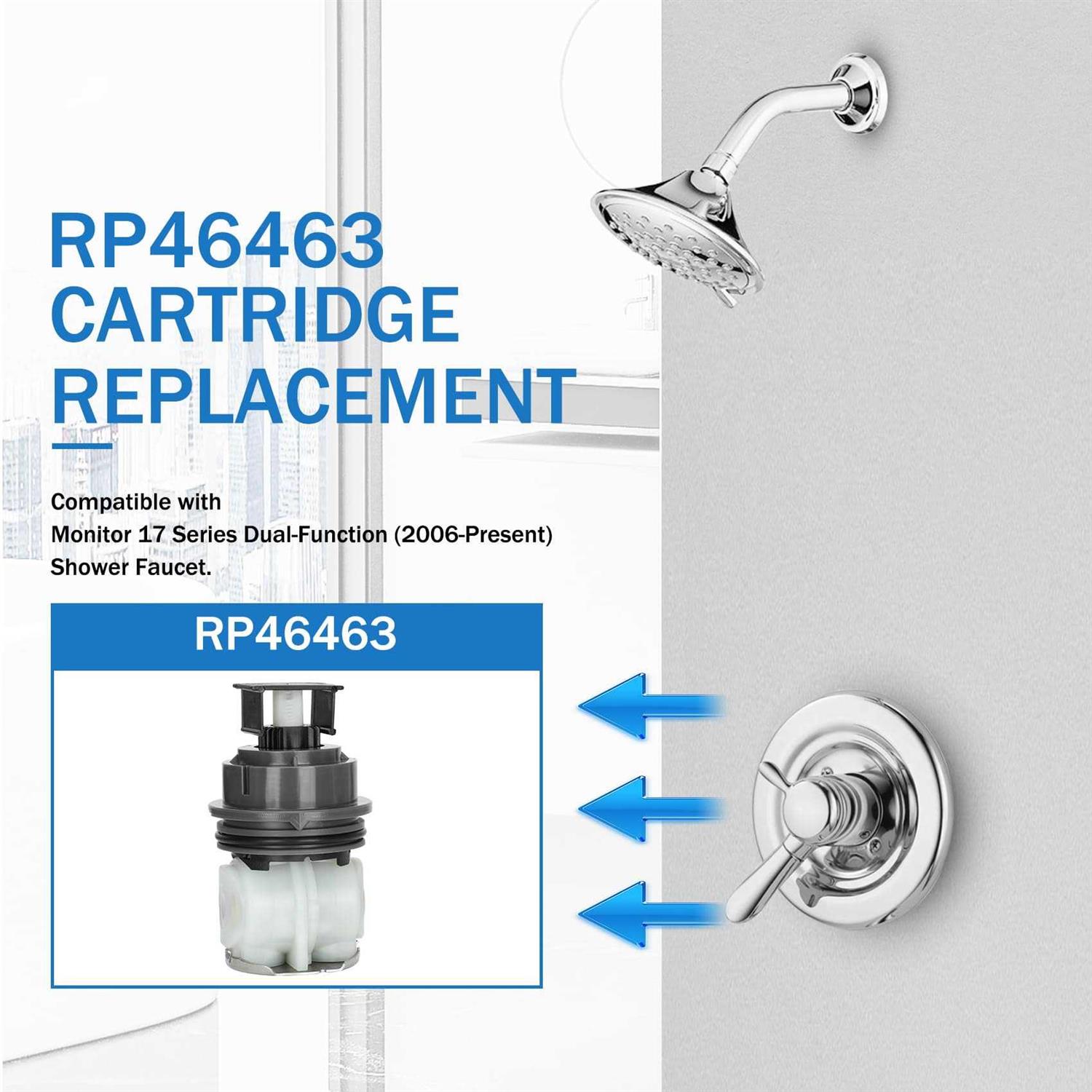 Alternative view of RP46463 Cartridge Replacement Kit,Compatible with Monitor 17 Series Showers,including the RP46463 Cartridge,Valve Seat,and Spring