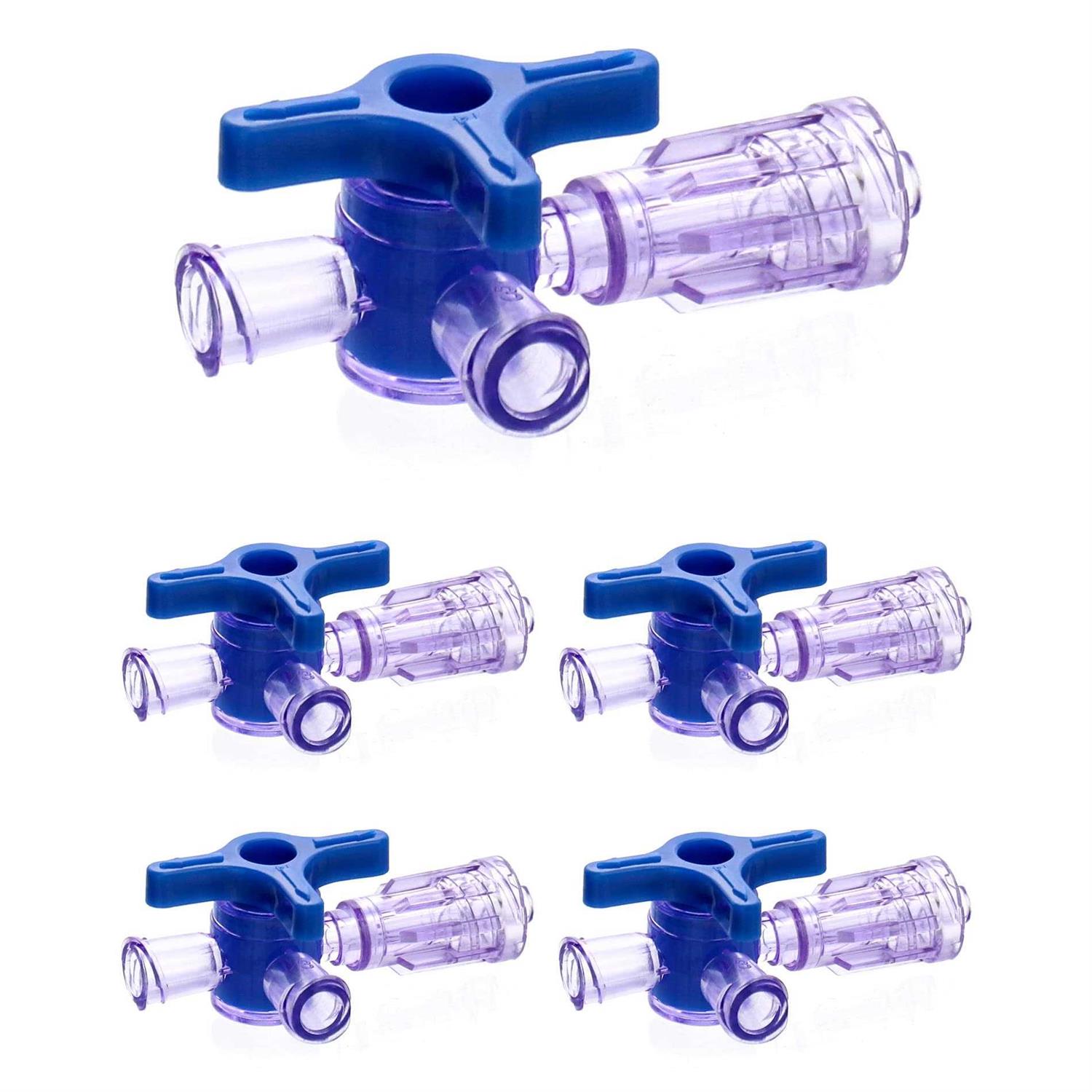 QWORK 3-Way Stopcocks with Luer Connection