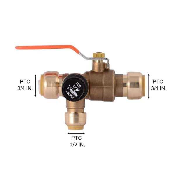Alternative view of SharkBite Brass 3/4-in Push-to-connect Thermal Expansion Relief Valve