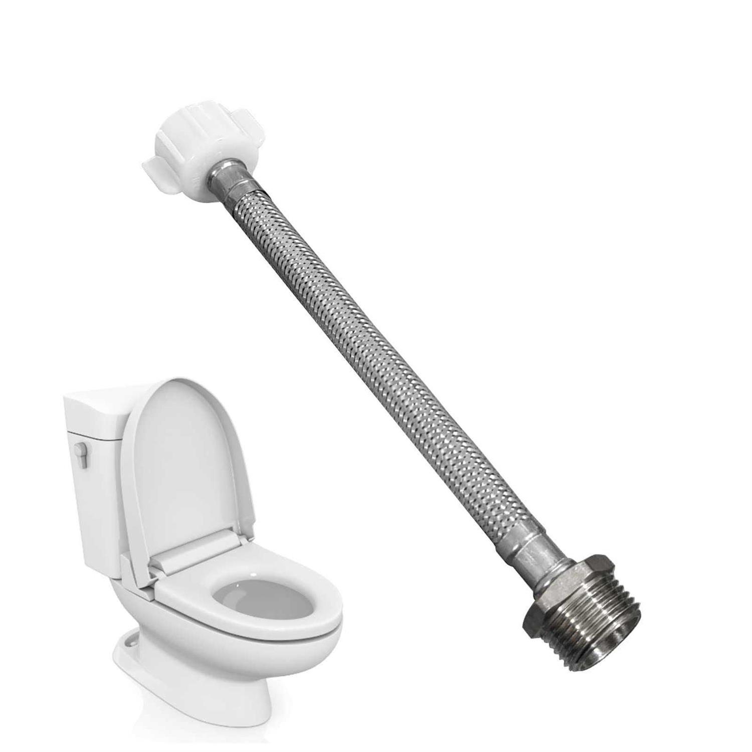 Ohanawe Toilet Supply Hose Extension 8Inch 7/8 Male to 7/8 Female Ballcock,connector to Toilet tank compatible With toto ser