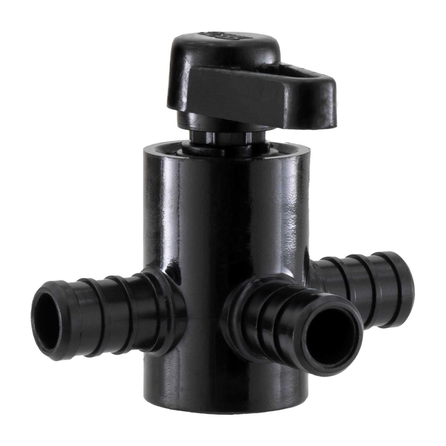 RecPro® 1/2 Barb Three Way Valve