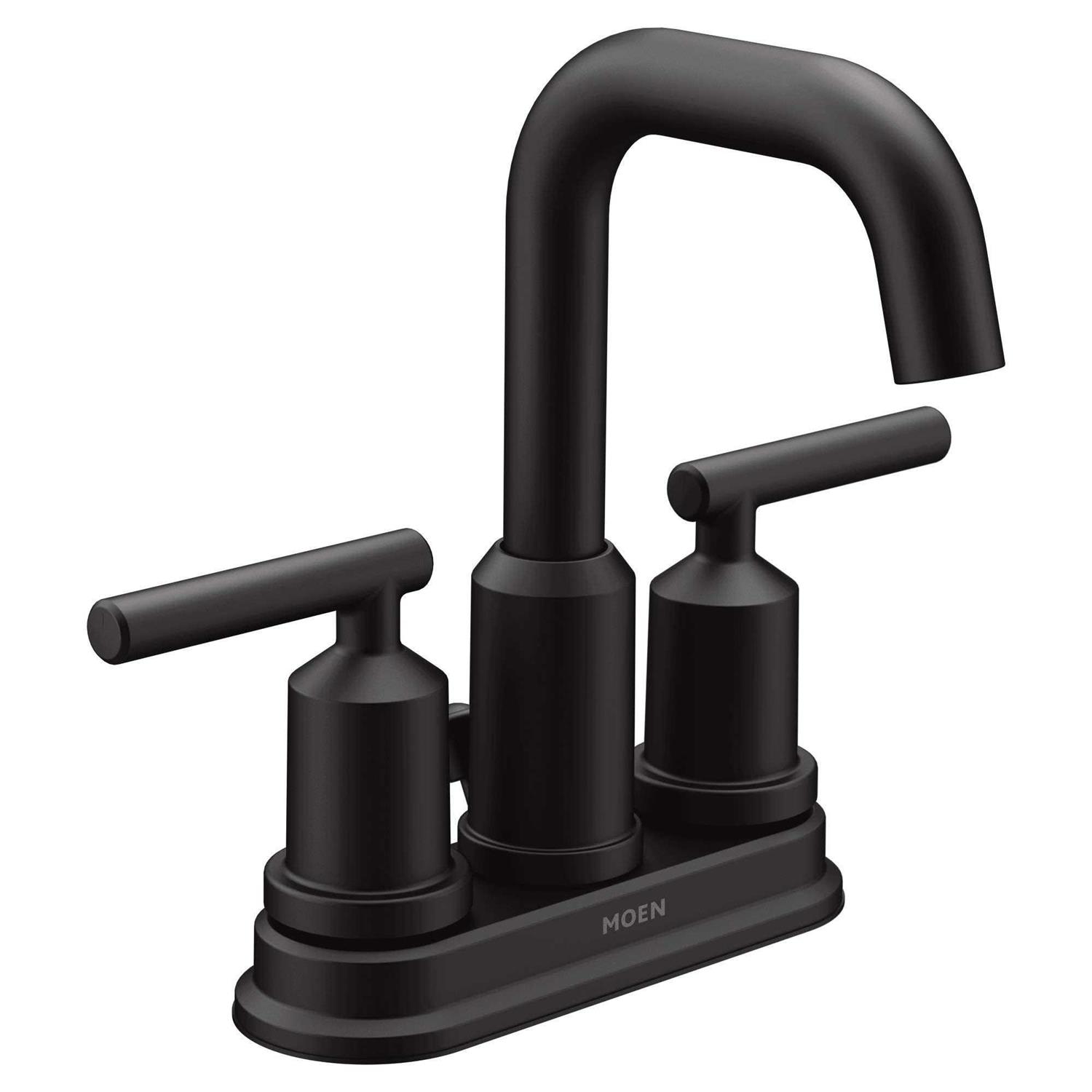Moen 6150BL Gibson Two-Handle Bathroom Faucet in Matte Black