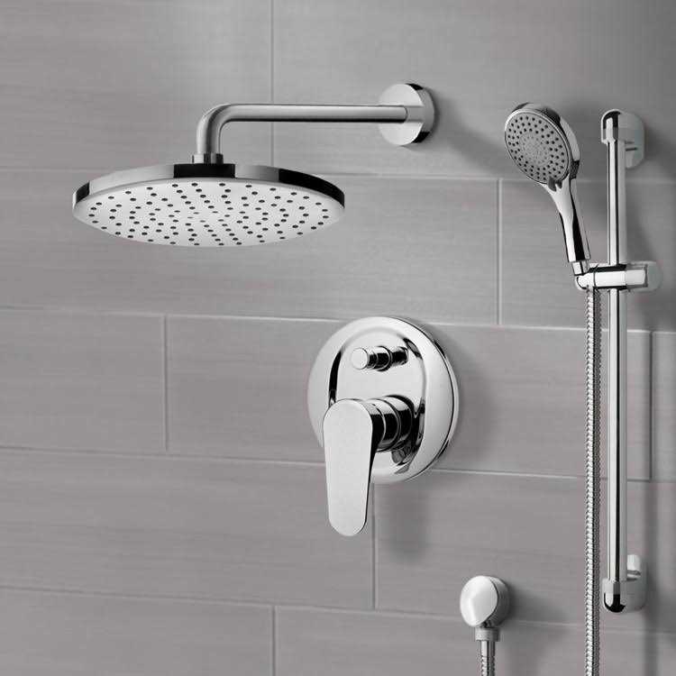 Alternative view of Remer Dual Shower Head Set With 2-Way Diverter Shower Head Arm and Sliding Rail Remer DSH02