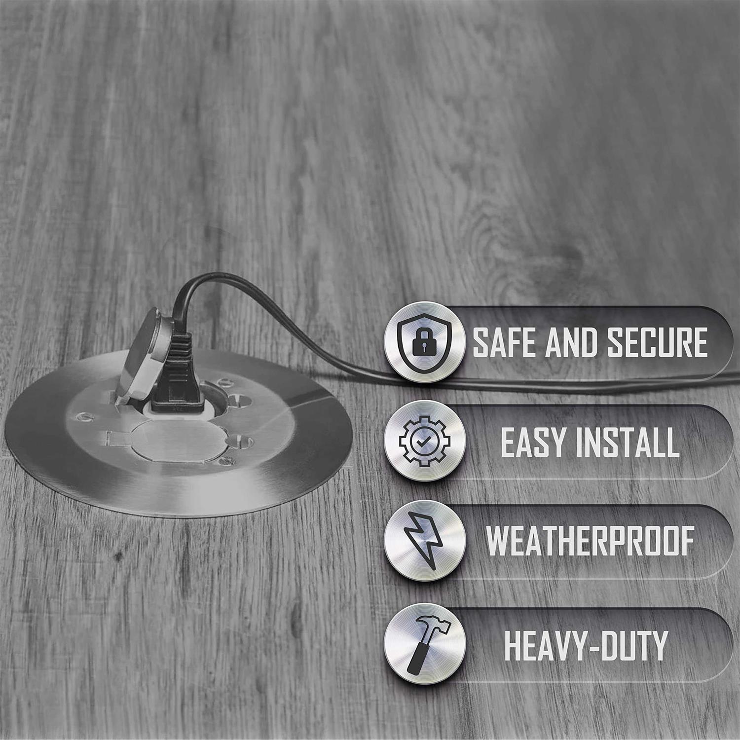 Alternative view of Raco RAC5500KIT 6-1/4 Round Floor Box Cover Kit