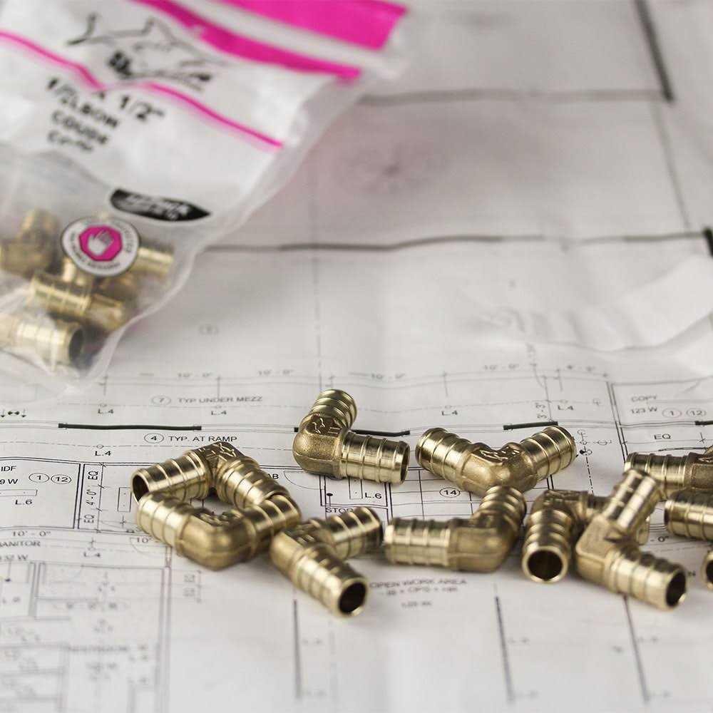 Alternative view of SharkBite 1/2-in PEX Crimp Brass 90-Degree Elbow