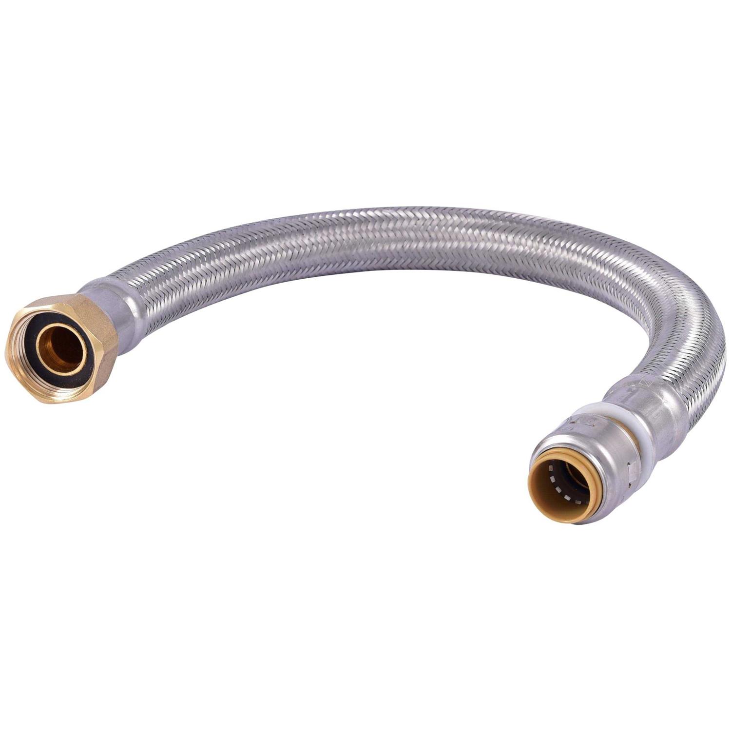 SharkBite 1/2 in. x 3/4 in. FIP x 18 in. L Braided Flexible Water Heater Connector